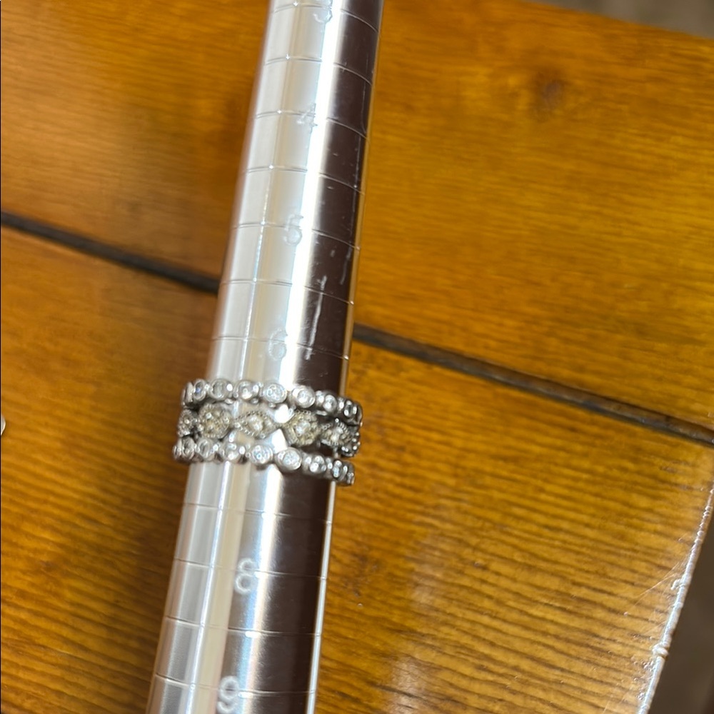 Ross Simmons Stackable Elegant Silver Women's Ring - image 2